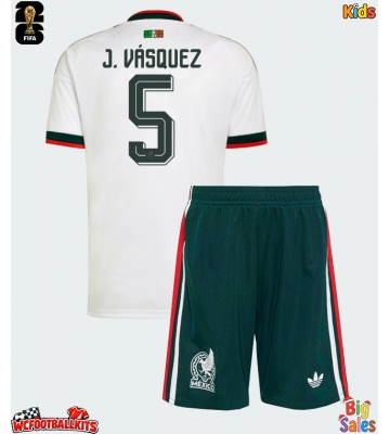 Mexico Johan Vasquez #5 Replica Away Stadium Kit for Kids World Cup 2026 Short Sleeve (+ pants)